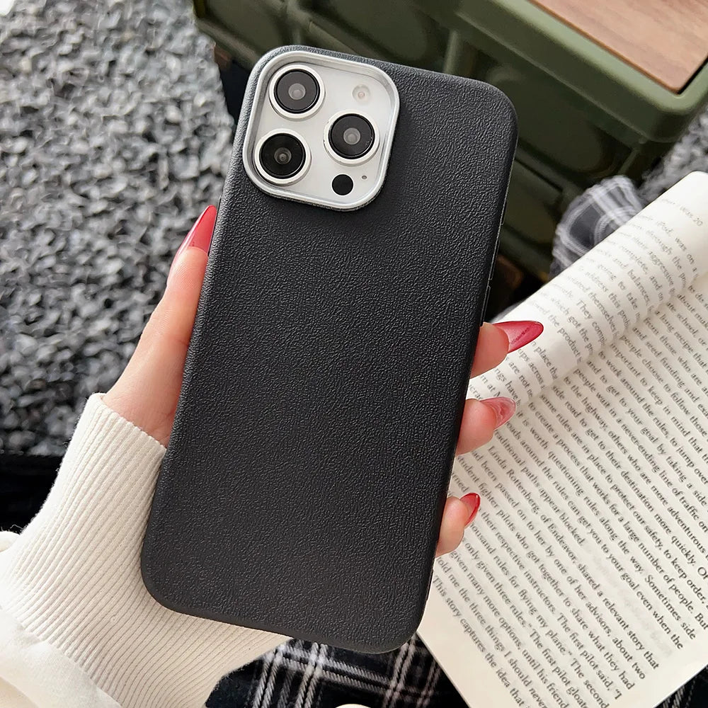 Magnetic Leather Phone Case – Shockproof