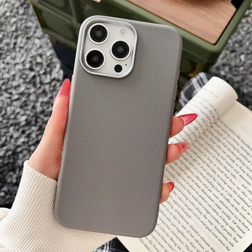 Magnetic Leather Phone Case – Shockproof