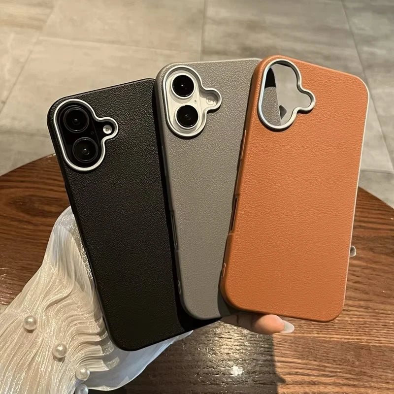 Magnetic Leather Phone Case – Shockproof