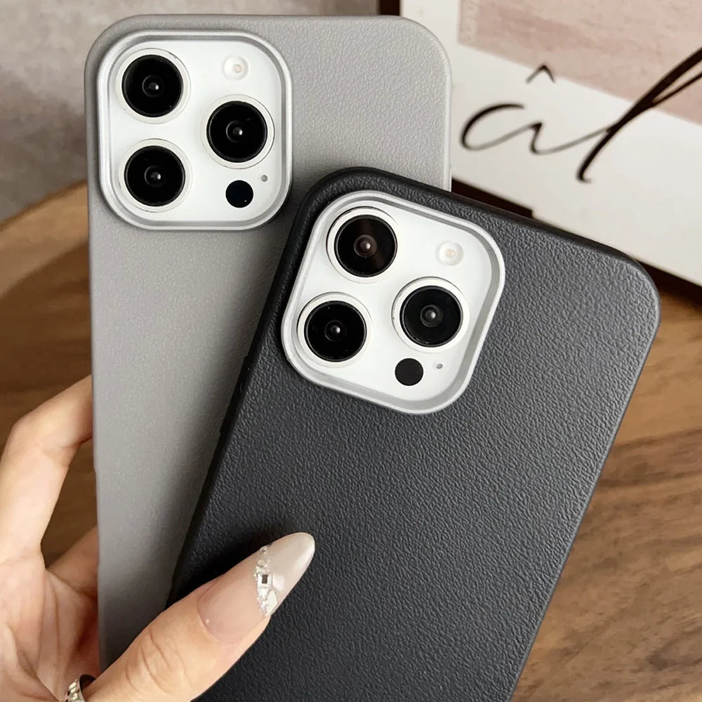 Magnetic Leather Phone Case – Shockproof